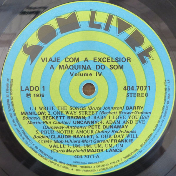 Various ‎– Viaje com a Excelsior - A Máquina do Som - Volume IV