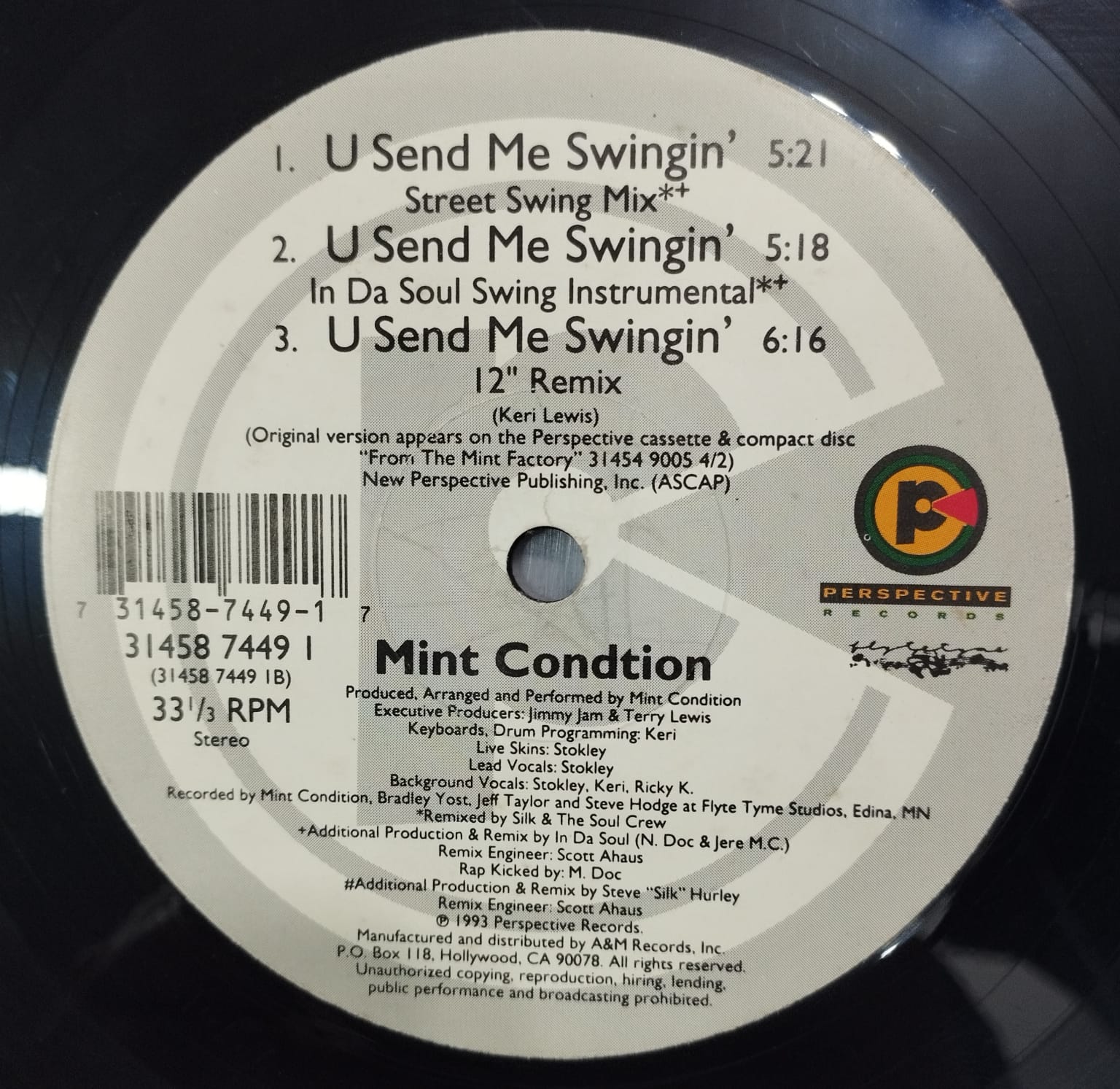 Mint Condition – U Send Me Swingin' (Single)