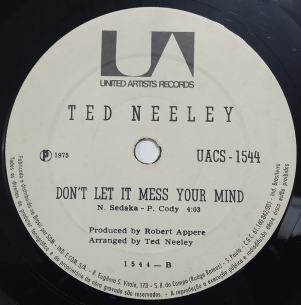 Ted Neeley ‎– Paradise / Don't Let It Mess Your Mind (Compacto)
