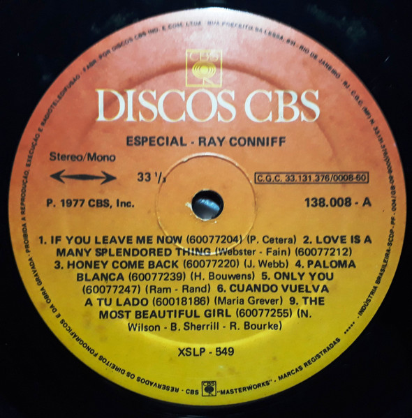 Ray Conniff ‎– Especial - 14 Sucessos (Compilação)