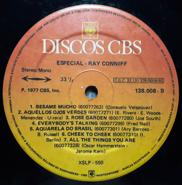 Ray Conniff ‎– Especial - 14 Sucessos (Compilação)
