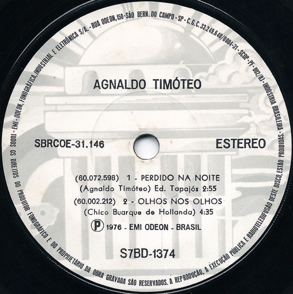 Agnaldo Timóteo - Tristeza Danada (Compacto)