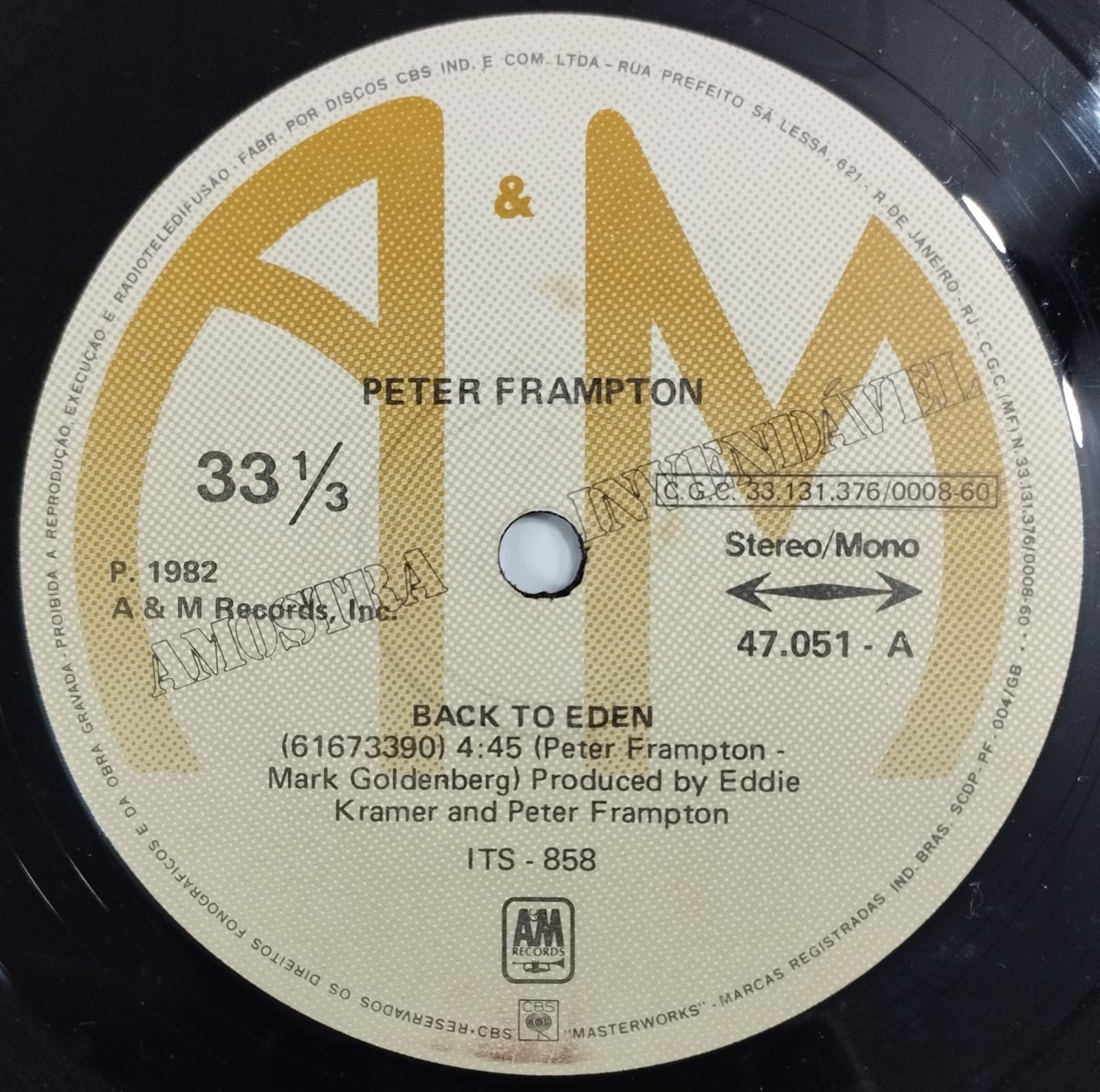 Peter Frampton ‎– Back To Eden / Save Me (Compacto)