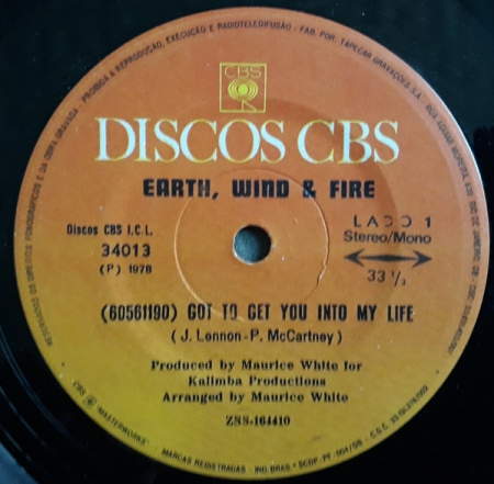 Earth, Wind & Fire - Got To Get You Into My Life (Compacto)