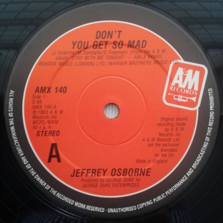 Jeffrey Osborne - Dont You Get So Mad 