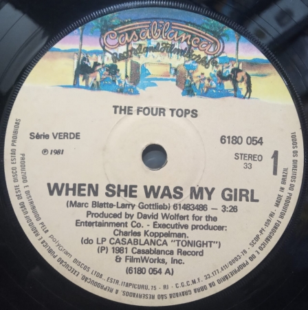 Four Tops – When She Was My Girl / Let Me Set You Free (Compacto)