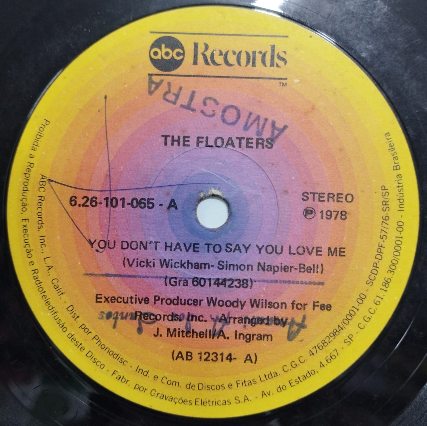 The Floaters – You Don't Have To Say You Love Me / Take One Step At A Time (Compacto)
