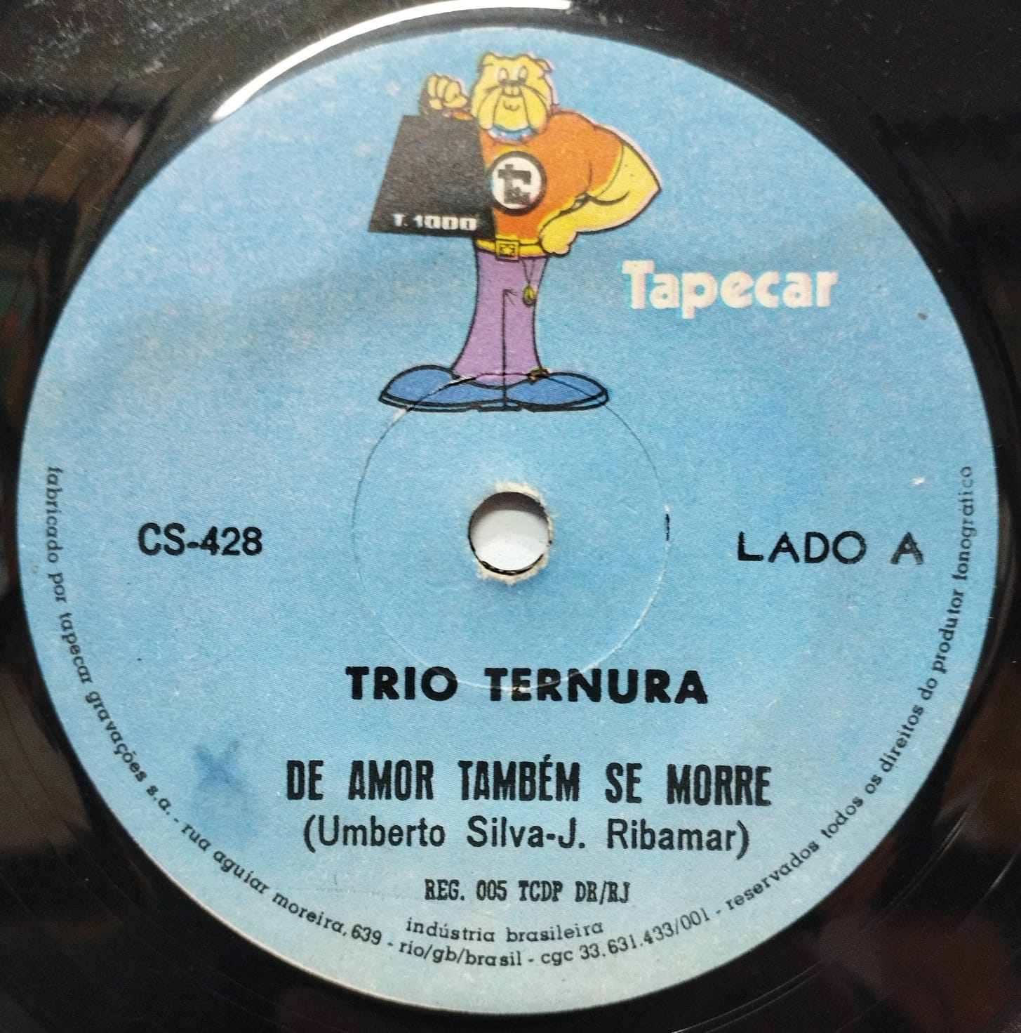 Trio Ternura ‎– De Amor Tambem Se Morre / Eta Eta (Compacto)