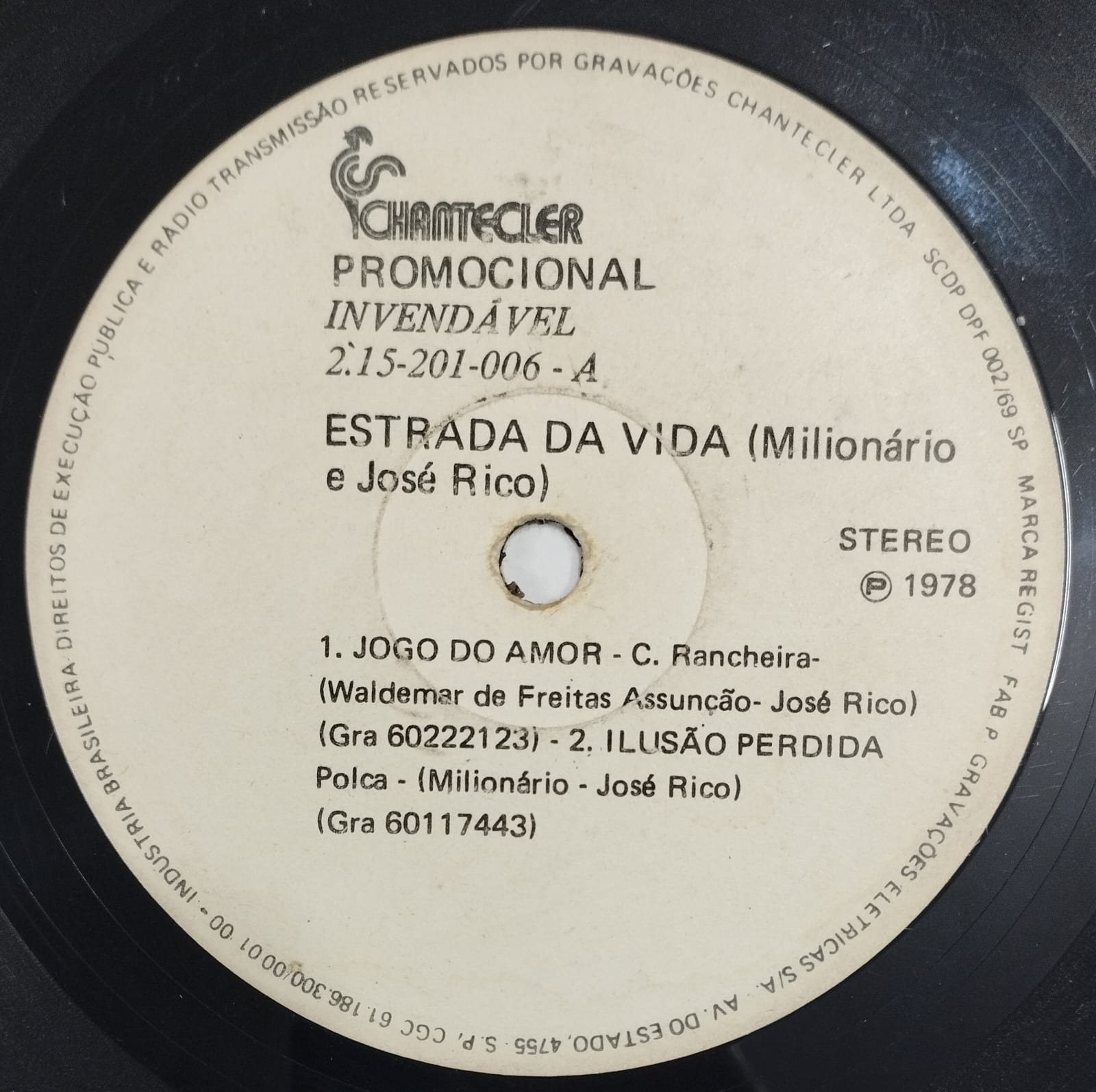 Milionário & José Rico ‎– Estrada da Vida (Compacto)
