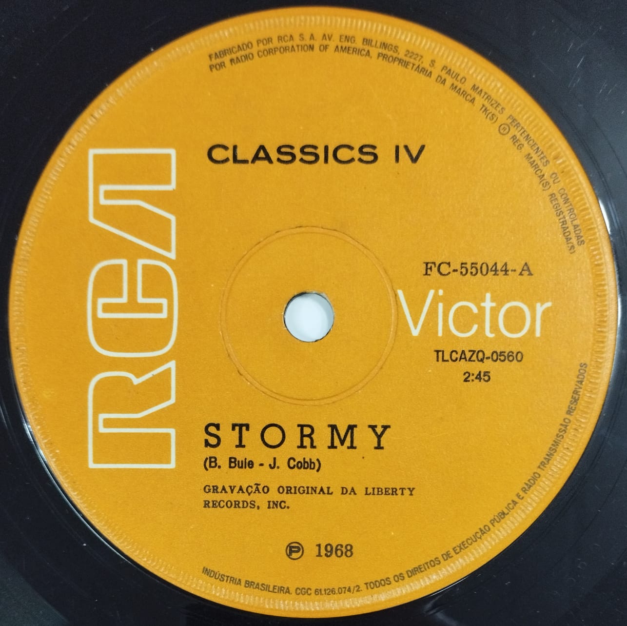 Classics IV - Stormy / Soul Train (Compacto, Selo laranja)