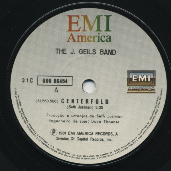 The J. Geils Band ‎– Centerfold (Compacto)