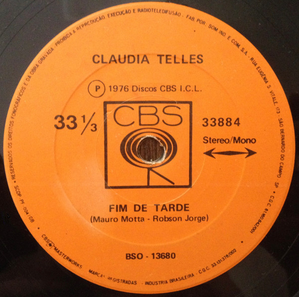 Claudia Telles ‎– Fim de Tarde (Compacto)