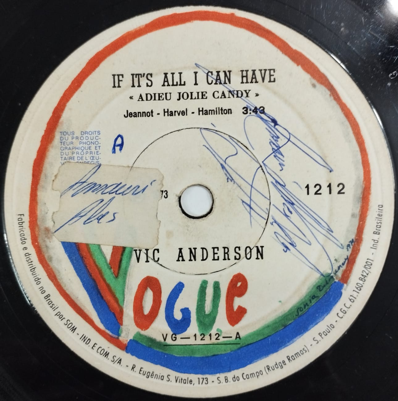 Vic Anderson ‎– If It's All I Can Have (Compacto)