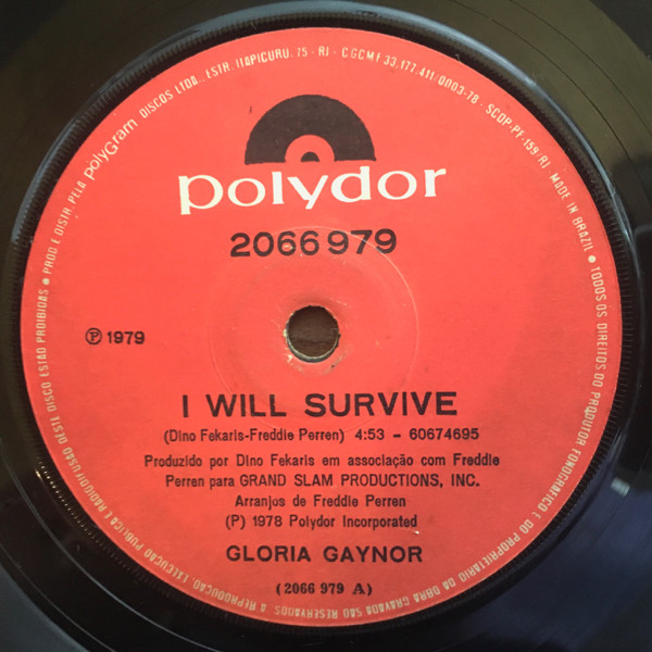Gloria Gaynor ‎– I Will Survive (Compacto)