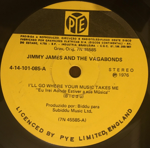 Jimmy James and The Vagabonds - I'll Go Where Your Music Takes Me (Compacto)