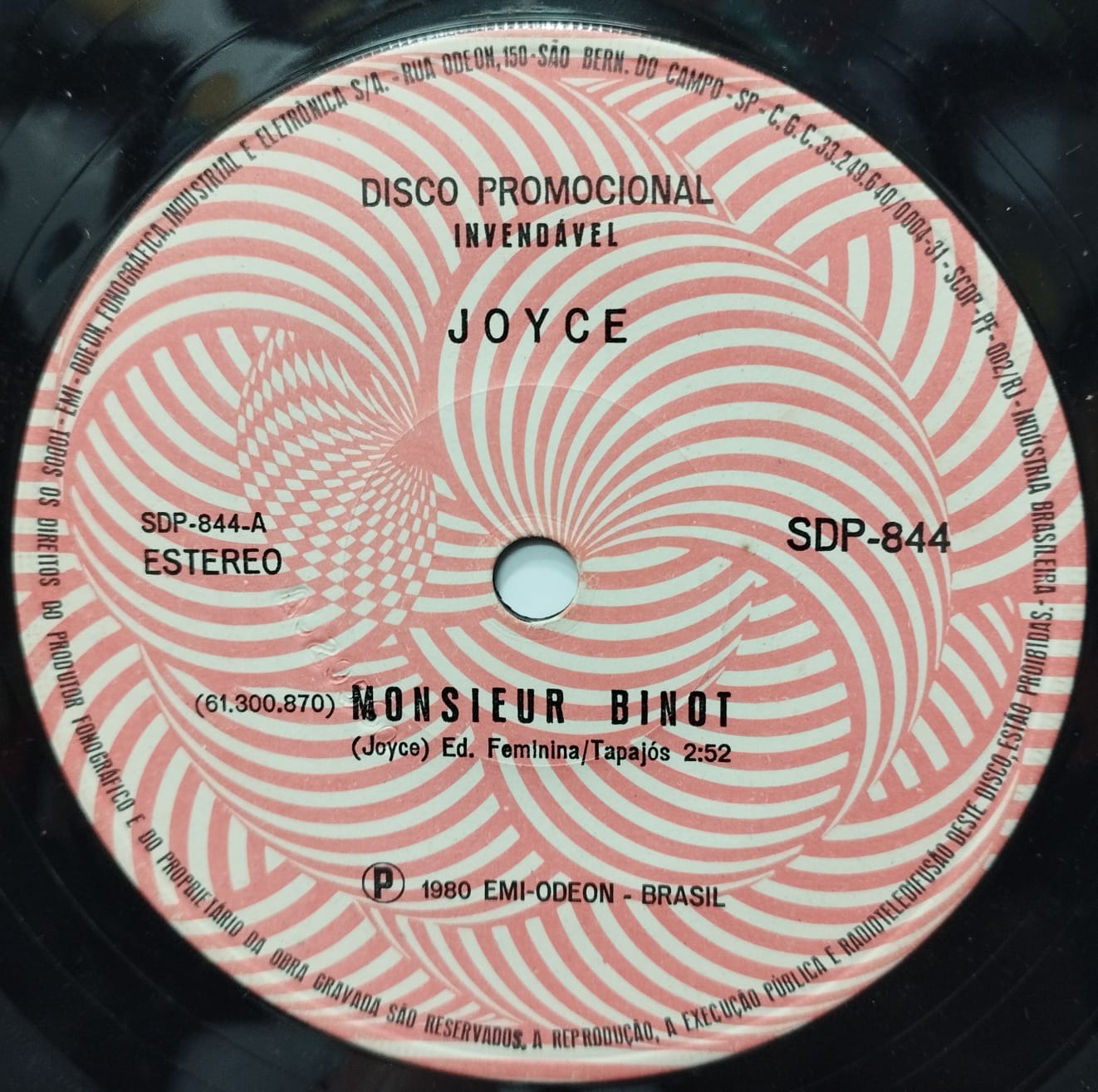Joyce ‎– Monsieur Binot (Compacto)
