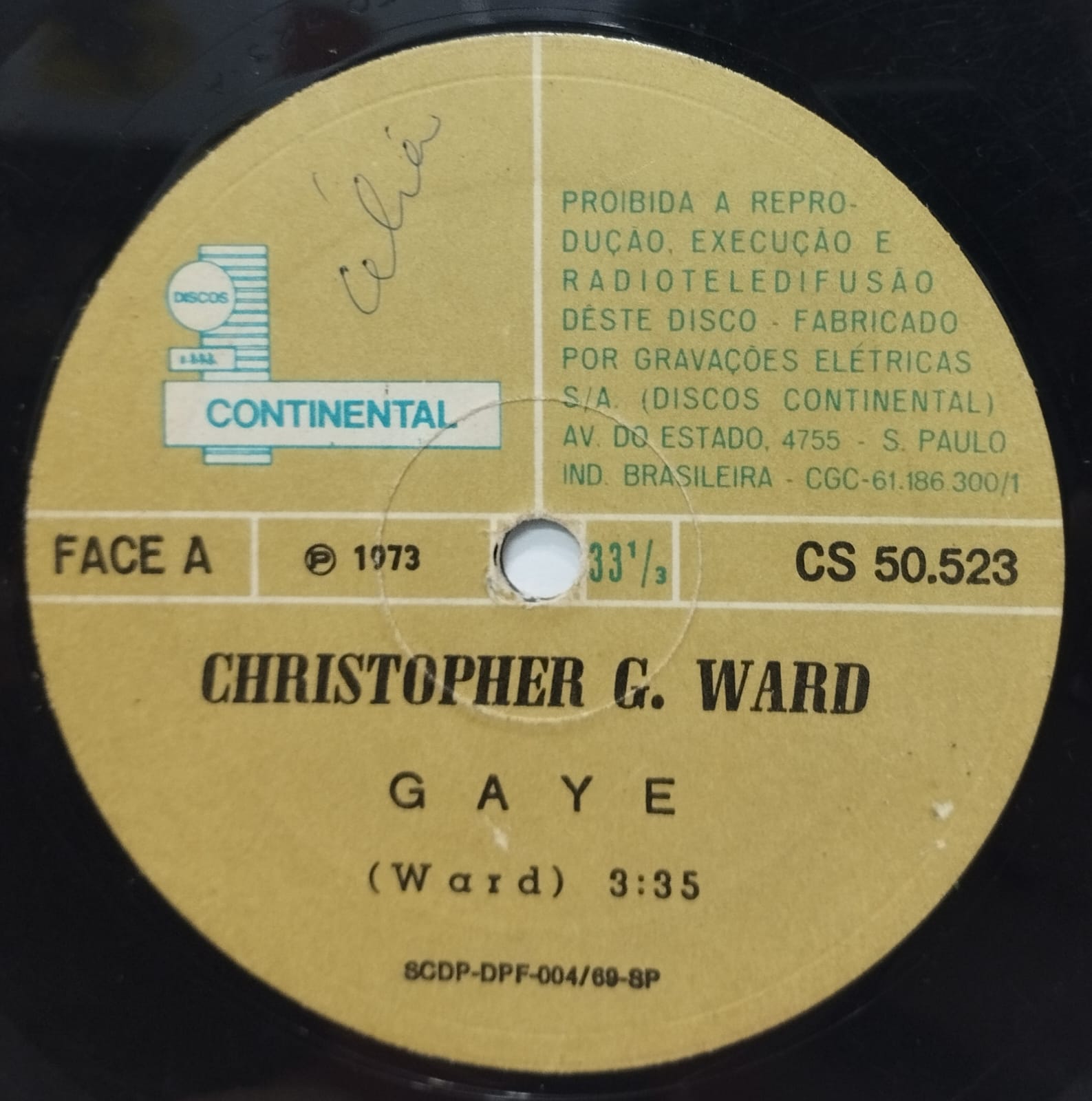 Christopher G. Ward  - Gaye (Compacto)