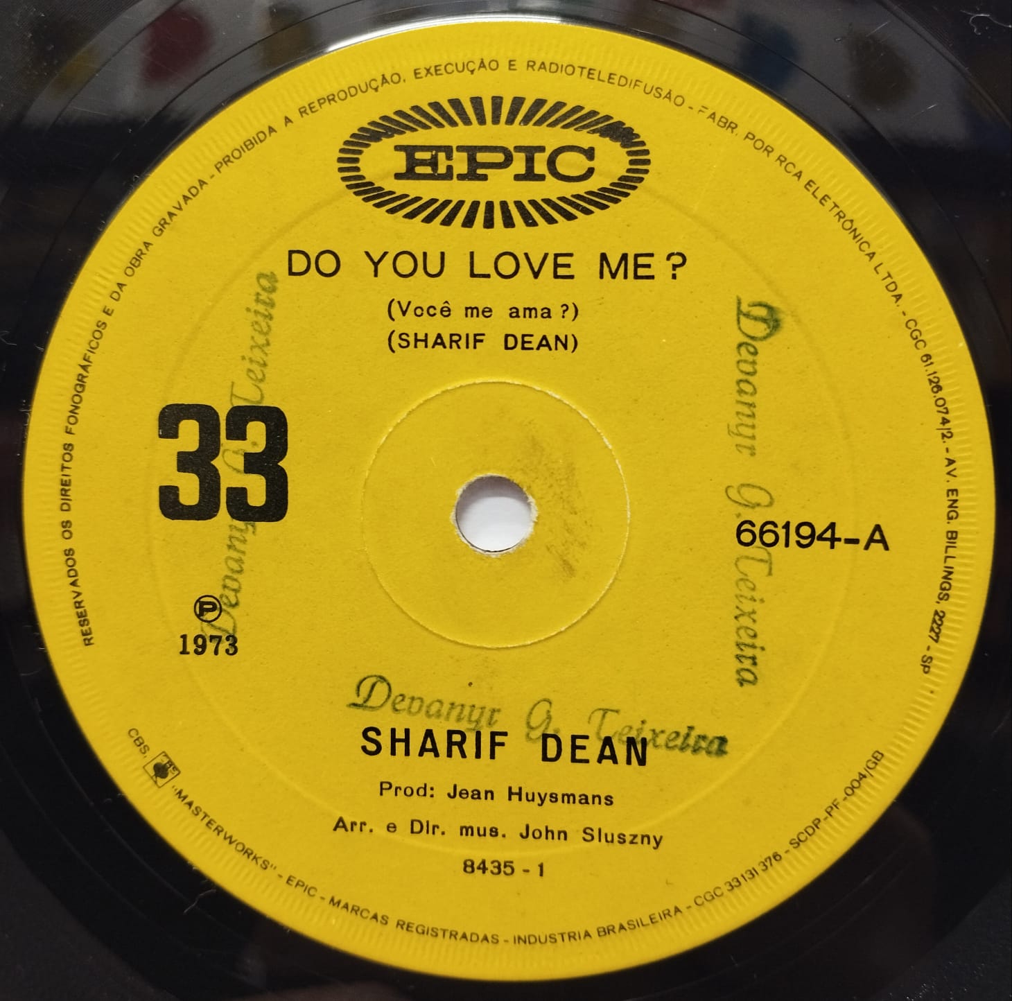 Sharif Dean - Do You Love Me? (Compacto)