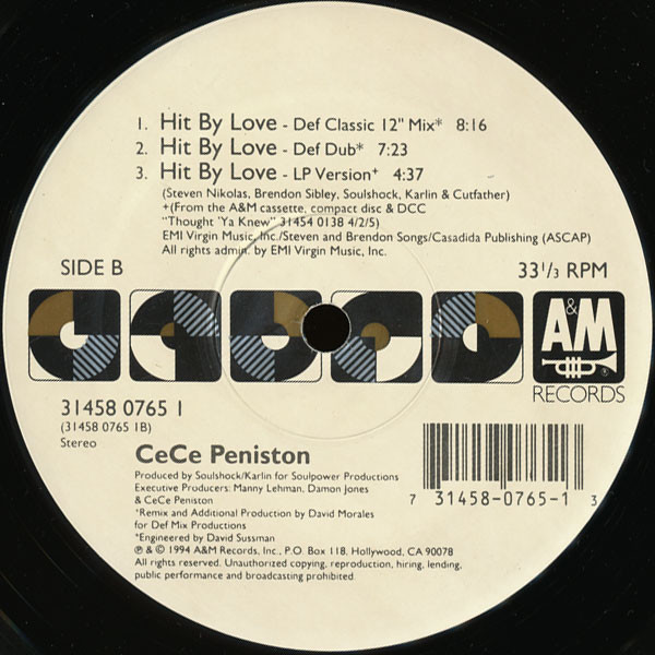 Ce Ce Peniston – Hit By Love (Single)