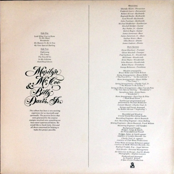 Marilyn McCoo & Billy Davis, Jr. ‎– The Two of Us (Álbum)