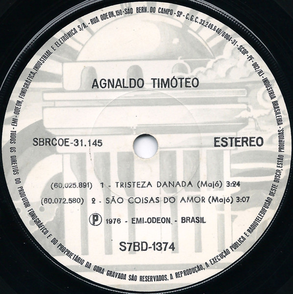 Agnaldo Timóteo - Tristeza Danada (Compacto)