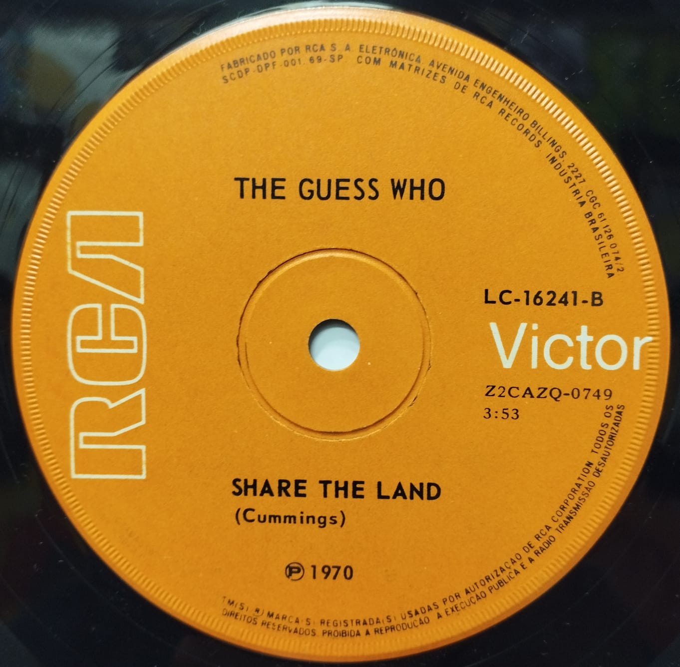 The Guess Who ‎– Bus Rider / Share The Land (Compacto)
