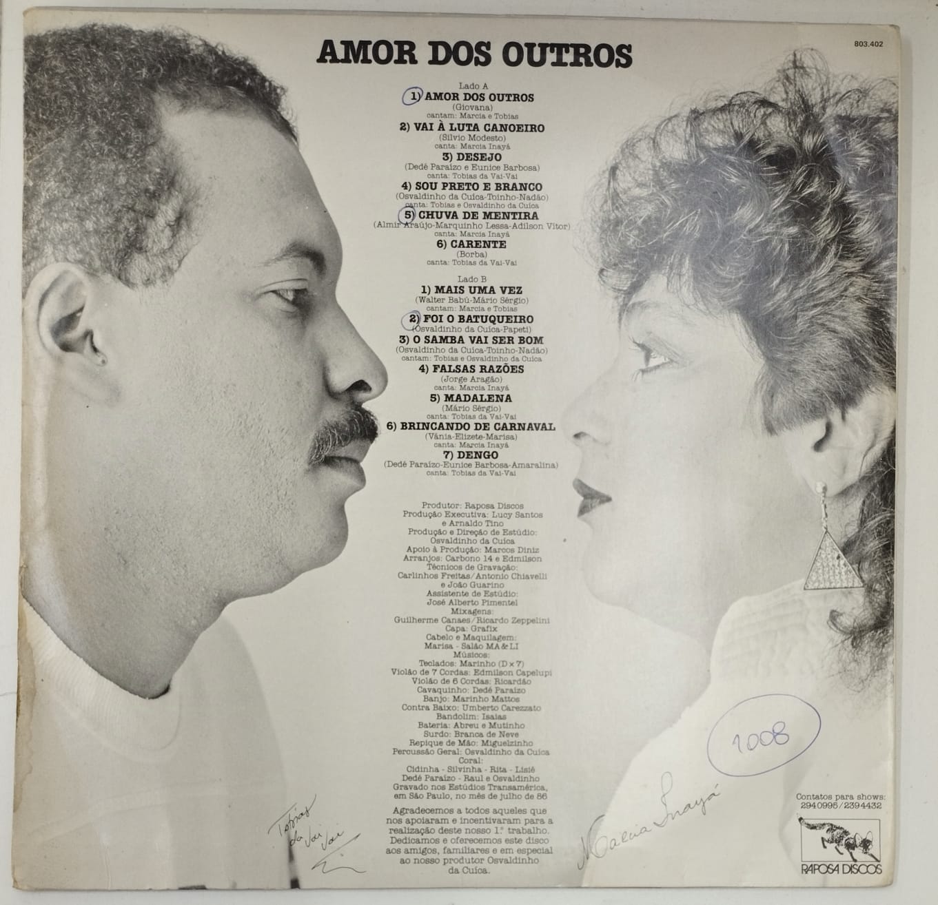 Marcia Inaya & Tobias da Vai-Vai – Amor dos Outros (Álbum)