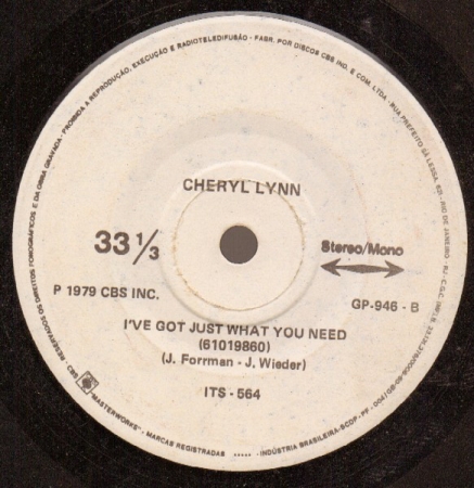 Cheryl Lynn - I've Got Faith In You / I've Got Just What You Need (Compacto)