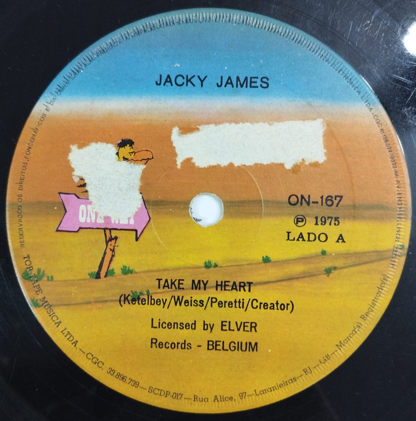 Jacky James ‎– Take My Heart (Compacto)