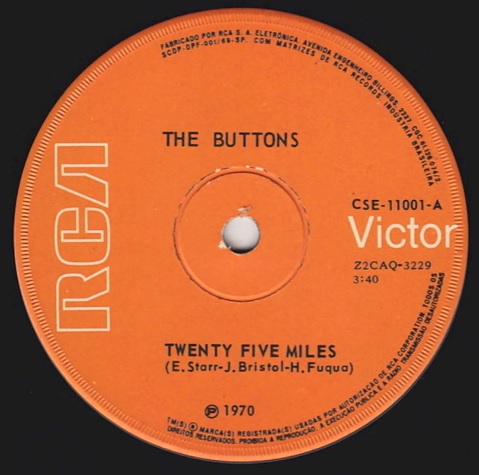 The Buttons ‎– Twenty Five Miles / Whispering (Compacto)