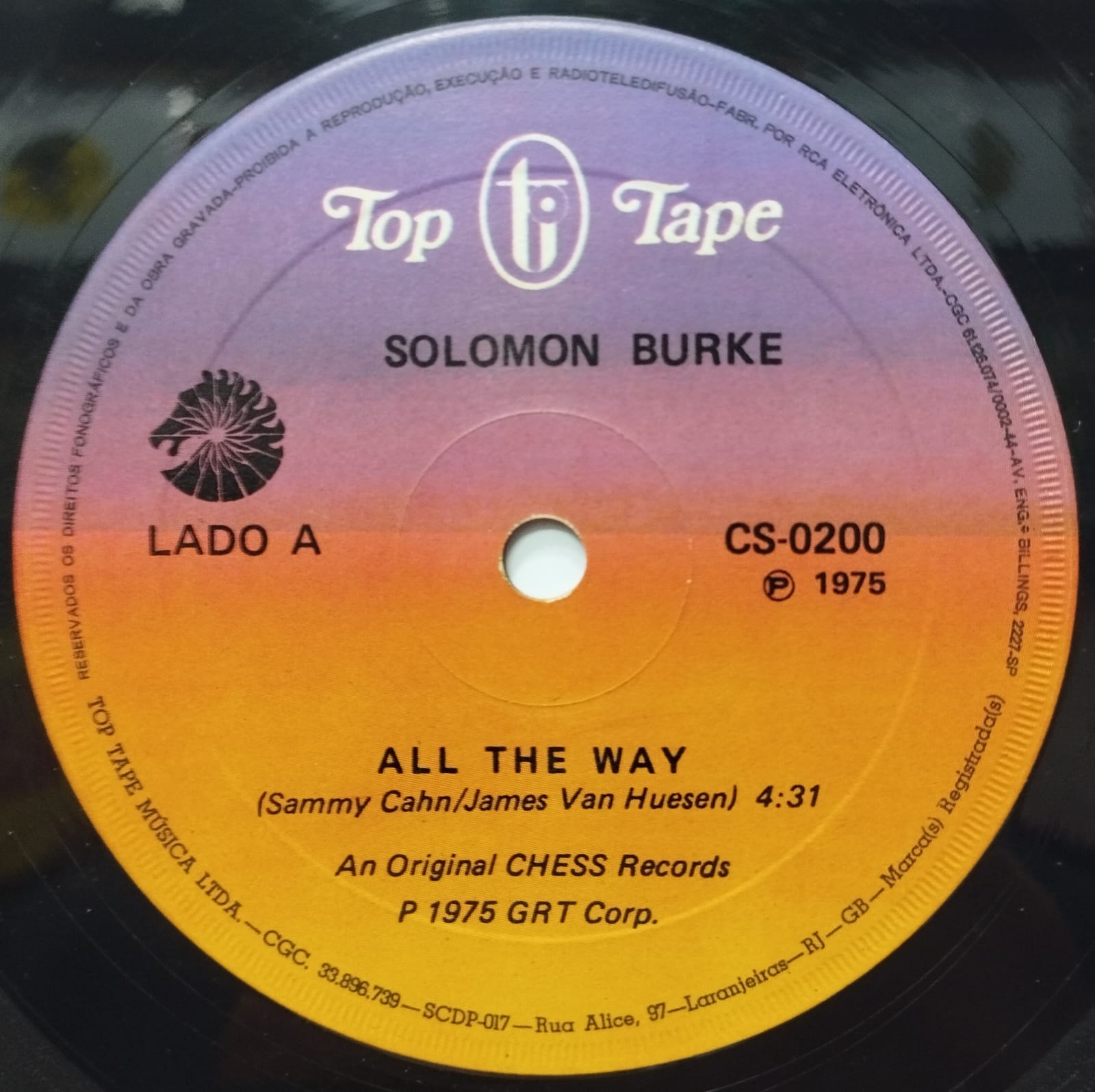 Solomon Burke ‎– All The Way / Come Rain Or Come Shine (Compacto)