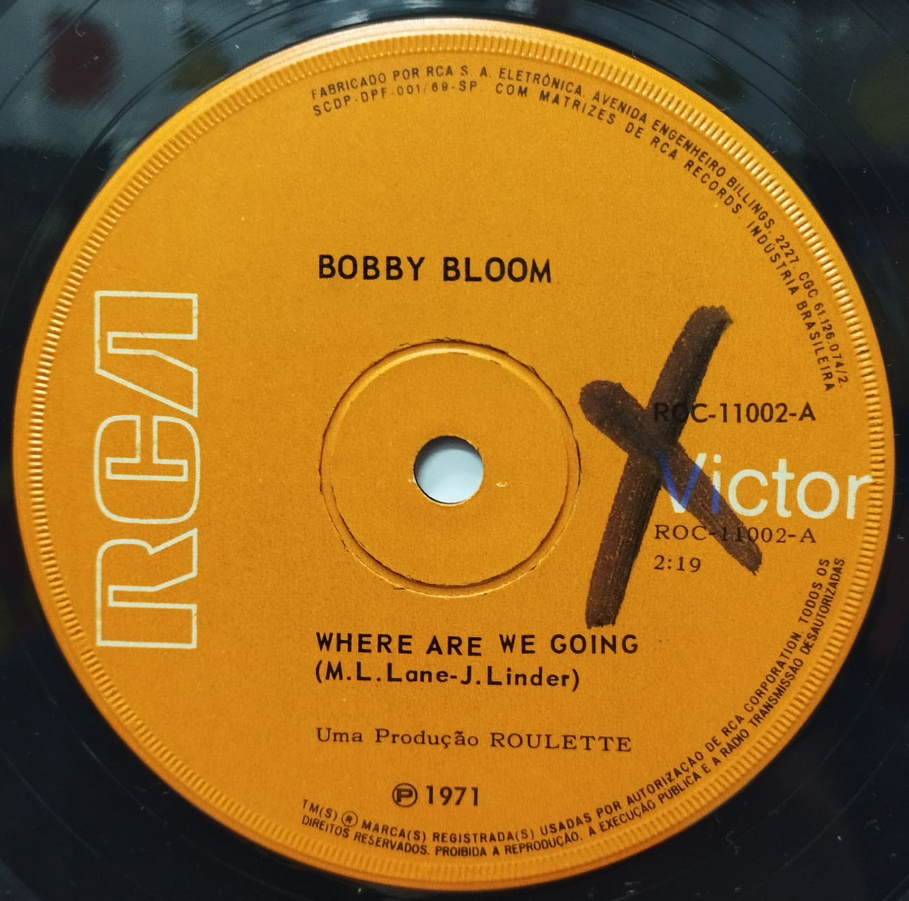 Bobby Bloom ‎– Where Are We Going / Of Yesterday (Compacto)