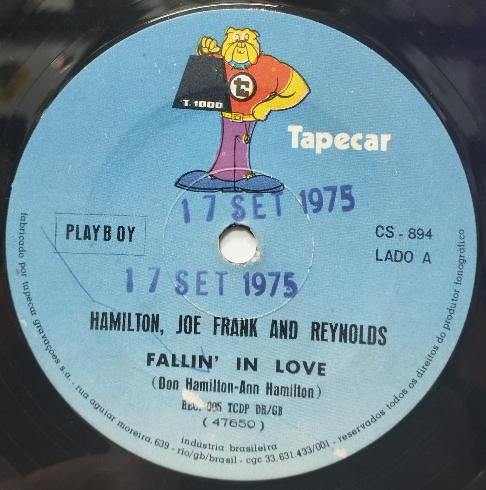 Hamilton, Joe Frank & Reynolds ‎– Fallin' In Love (Compacto)
