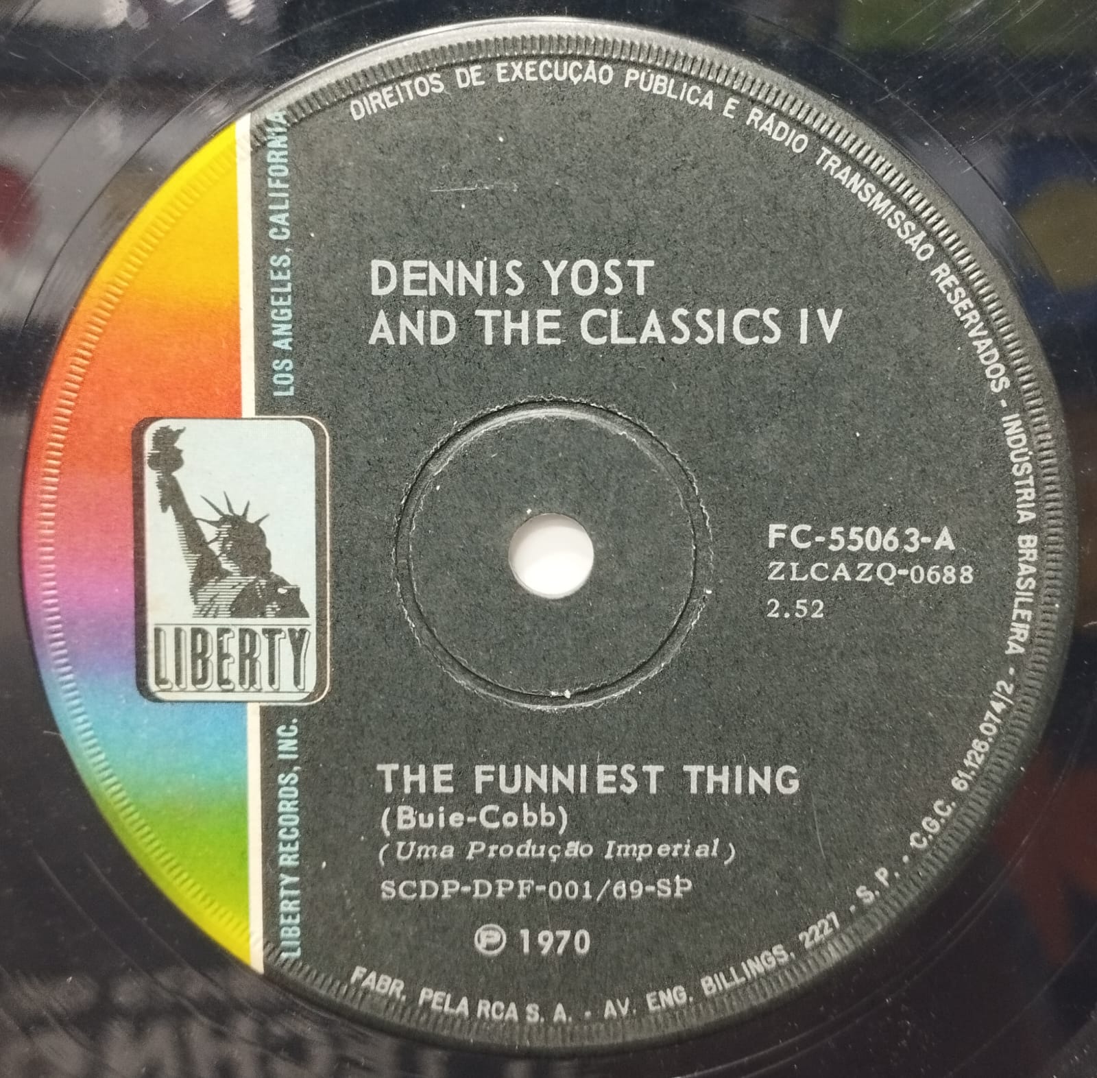 Dennis Yost and The Classics IV - The Funniest Thing / Nobody Loves You But Me (Compacto)
