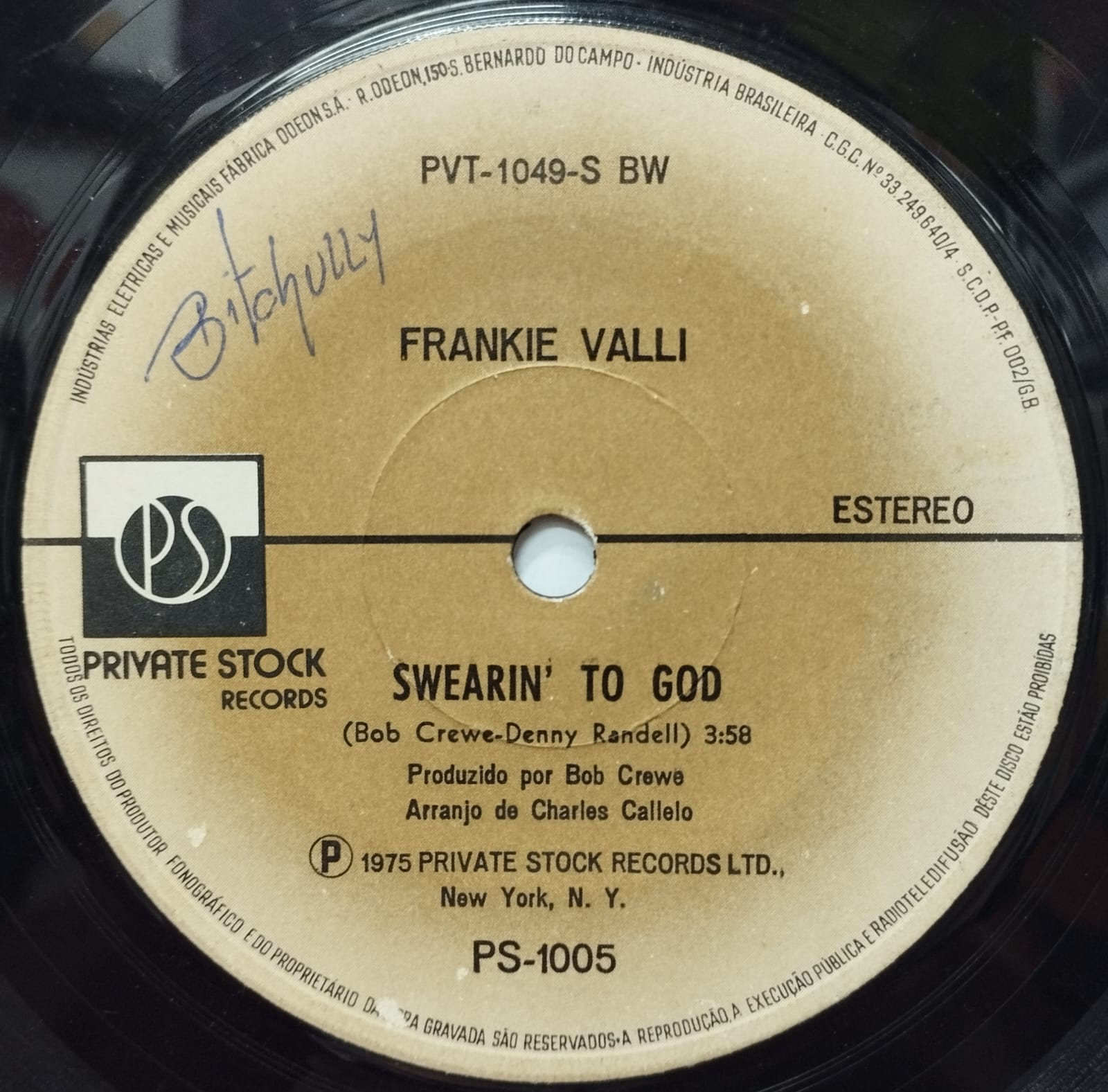 Frankie Valli - Swearin' To God (Compacto)