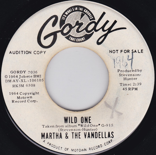 Martha & The Vandellas - Wild One / Dancing Slow (Compacto)