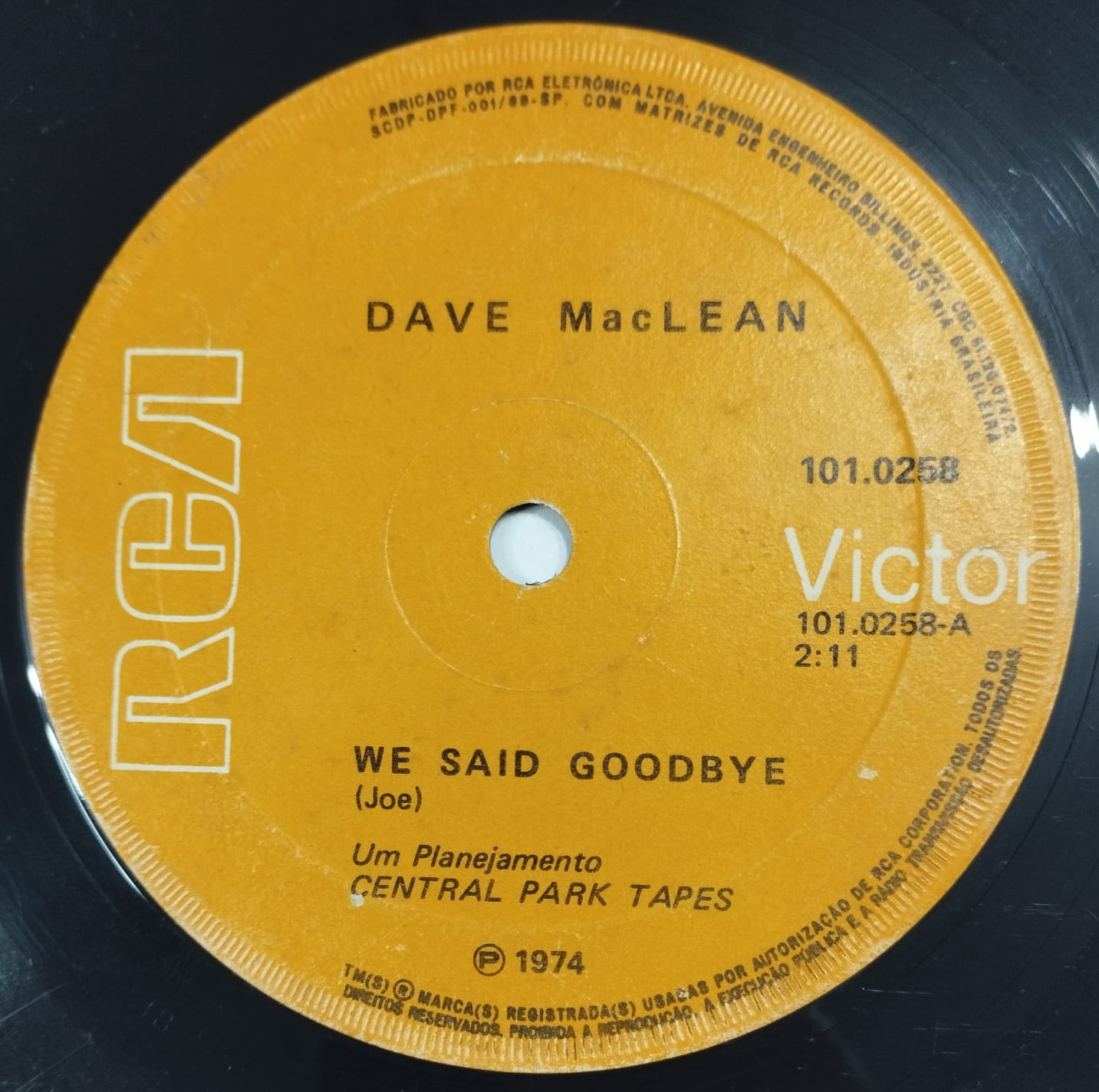 Dave MacLean - We Said Goodbye / Now I Know (Compacto)